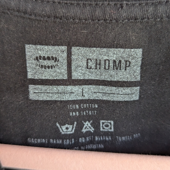 Men's Chomp Always Prickly Long Sleeve Black Shirt size Large - Picture 2 of 3